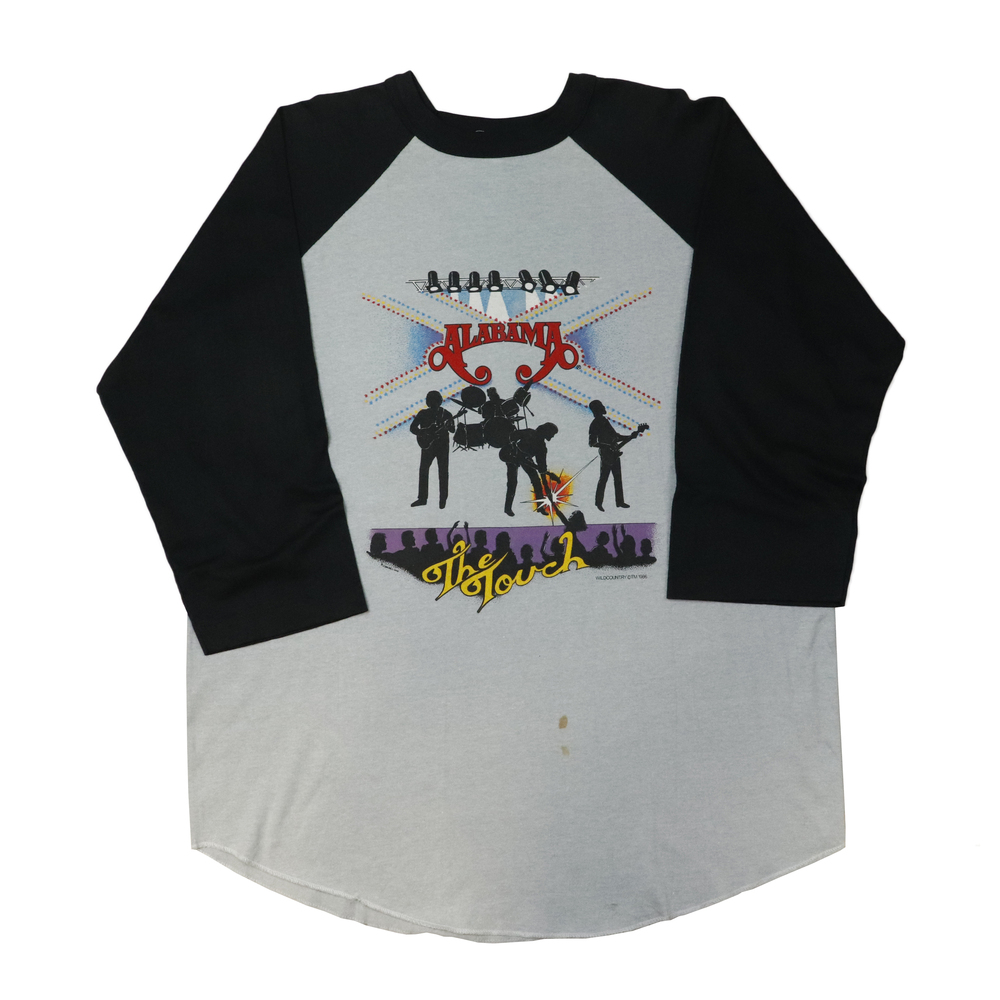Vintage 1986 Alabama The Touch LS Gray/Black T-Shirt Size XL
